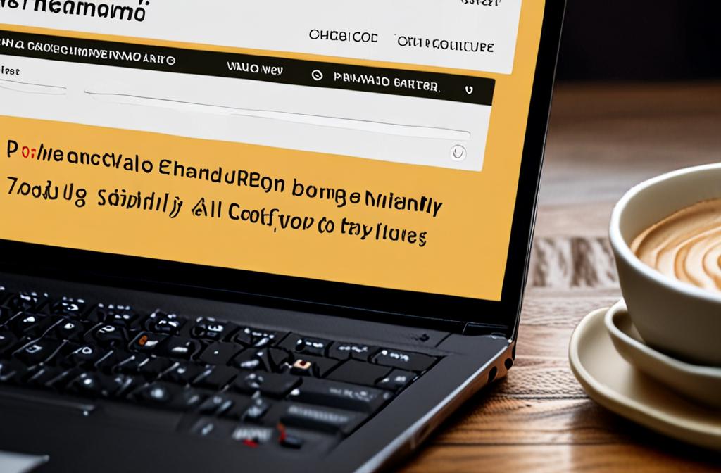 laptop screen showing online store checkout page