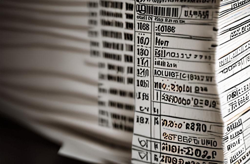 close up of receipt with transaction fees highlighted